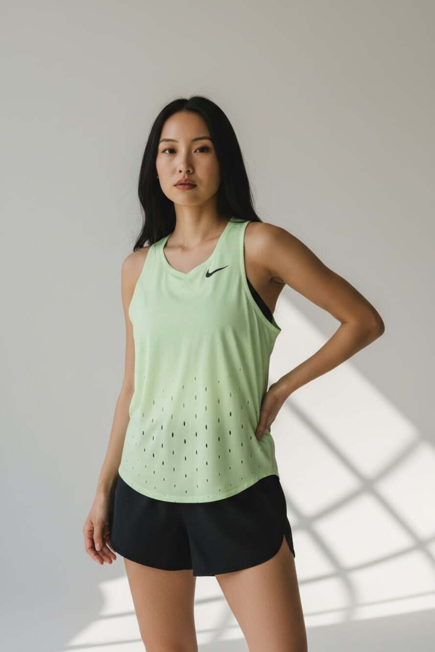 Nike Dri-FIT ADV AeroSwift Racing Singlet Tank Top Mint Green XXS